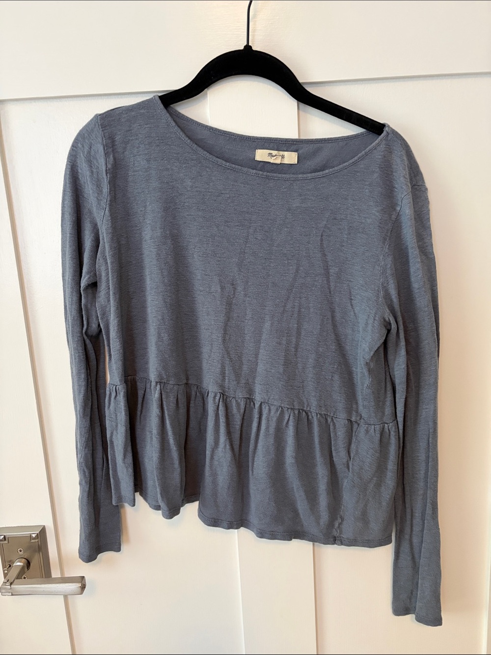 Madewell Slate Blue Long Sleeve Top